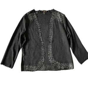 Jerry T New York Textured Open Front Jacket – Size 1X